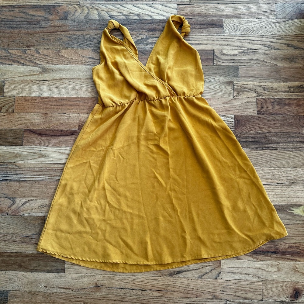 Yellow mini dress